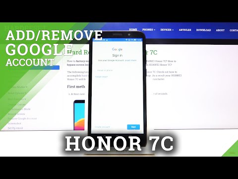 How to Manage Google Account in Honor 7C – Remove or Add Google Account