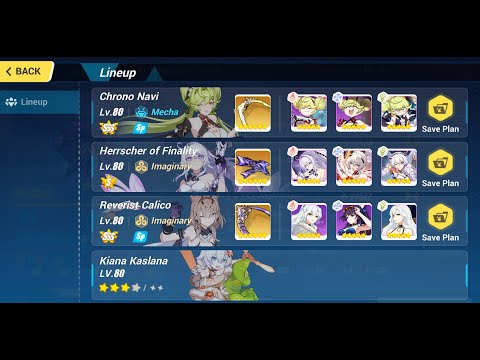 Honkai Impact 3rd, EX Abyss Nirvana(470D), Benares(Ignite) 685, HoFi(S0), CN(SSS), RC(SSS), Kiana 3*