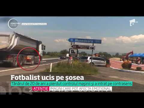 Un tânăr fotbalist de 20 de ani şi-a pierdut viaţa în urma unui cumplit accident rutier