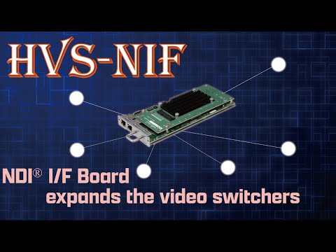 NDI ® I/F board for HVS-190S/190I and HVS-490 HVS-NIF