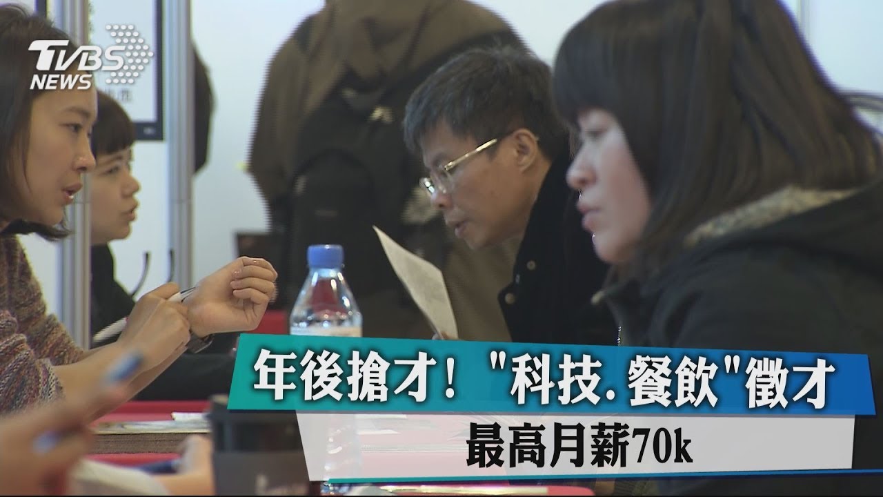 年後搶才！科技、餐飲徵才　最高月薪70K