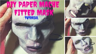 How to make a fitting PAPER MACHE MASK! Easy tutorial