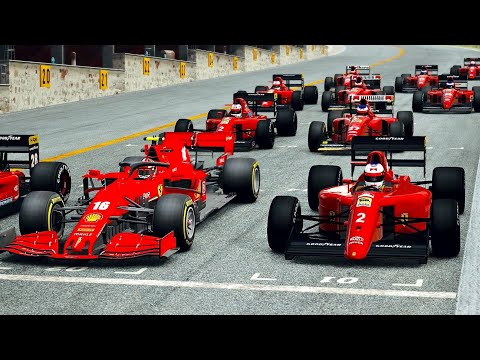 Ferrari F1 2020 vs Ferrari F1 1990/92/94 at Mugello