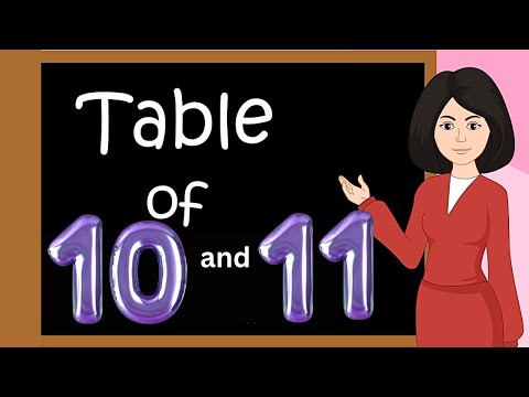 Table of 10 and 11| multiplication table of 10 and 11| Rhythmic table Ten and Eleven | kidstart tv
