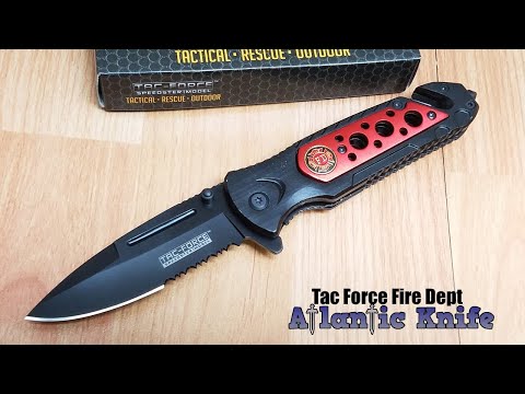 TAC FORCE SPRING ASSISTED FIRE DEPT RESCUE KNIFE FD -TF637FD