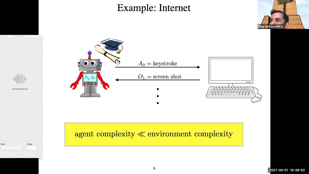 Simple Agent, Complex Environment: Efficient Reinforcement Learning with Agent State