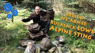 Review NL Armee Rucksack Lowe Alpine Sting - super robust für Bushcraft, mit gutem Tragesystem