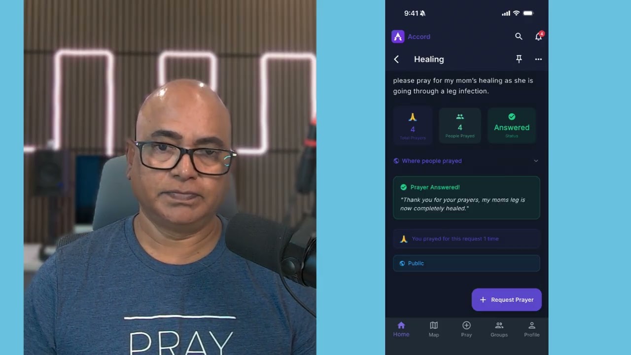 Pray in Accord app demo video