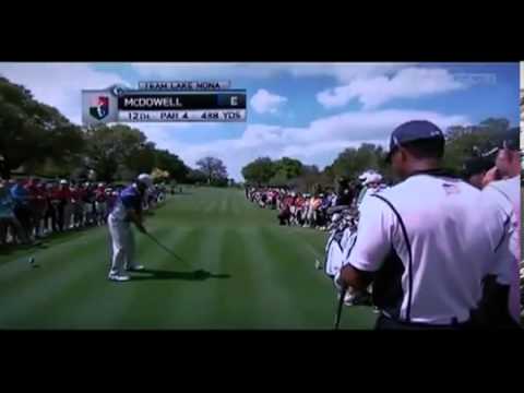 Tiger Woods Farts and Laughs During McDowells Tee Shot (FUNNY)