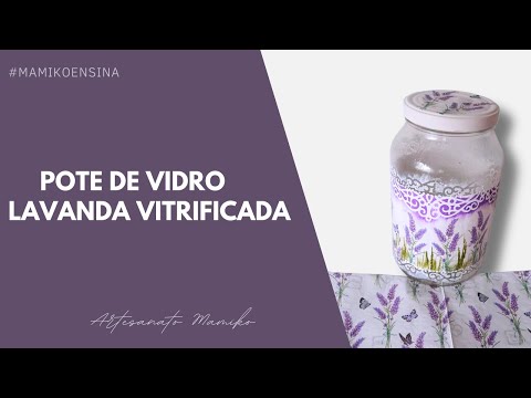 Pote de vidro lavanda vitrificada. Meu whatsap 11 94285 0168