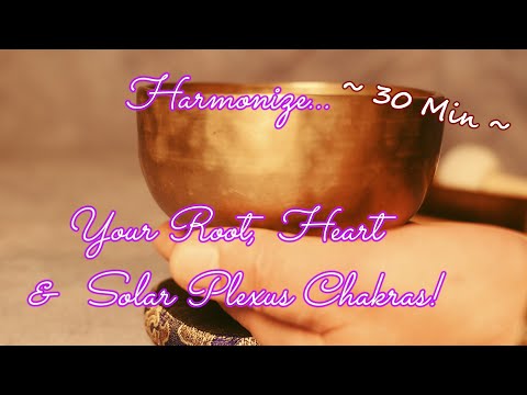 ROOT & HEART CHAKRA MEDITATION  ~ 30 MIN ~ BOWL #S317  ~ PEACE & LOVE! WWW.TEMPLESOUNDS.NET