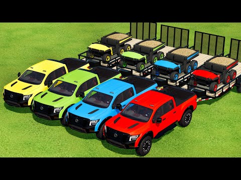 TRANSPORT NISSAN WARRIOR AND LOAD SMALL CARS WITH SUGARCANE - Farming Simulator 22