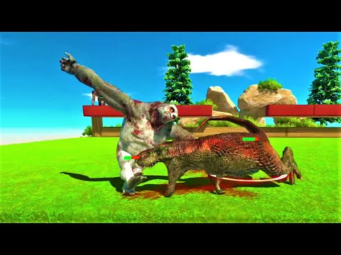 Mutant Primates with old goro vs all dinosaurs Animal revolt battle simulator 1 vs 1 faction battle