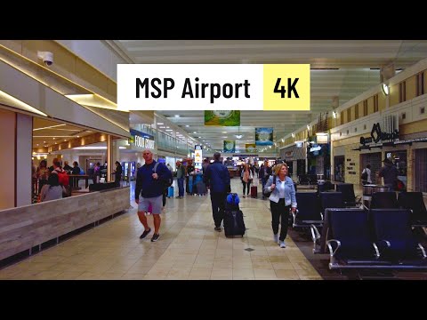 MSP Terminal F Delta 🇺🇸 Minneapolis Saint Paul caminhada abril de 2023 4K 60fps