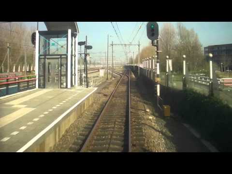 A train driver's view: Den Haag CS - Utrecht CS, VIRM, 01-Apr-2014.