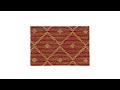 Paillasson coco motif losange Marron - Rouge - Fibres naturelles - Matière plastique - 60 x 2 x 40 cm