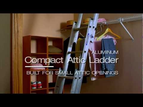Werner Compact Attic Ladder - Convenient Handrail