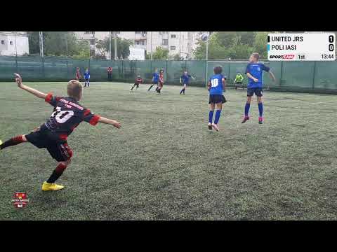 Rezumat United Juniors Iași 2012 (negru) - Poli Iași 2-1 (2-0), Camp. AJF Iași U11, PlayOff Etapa 10