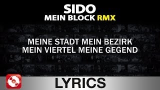 SIDO - MEIN BLOCK RMX - AGGROTV LYRICS KARAOKE  (OFFICIAL VERSION)