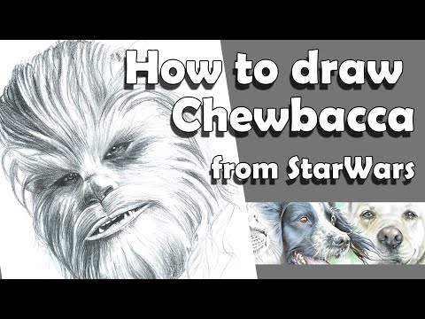 How to draw Chewbacca from StarWars- 500 subscriber...