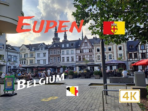 Eupen  Belgium / 4K / Walking Tour /