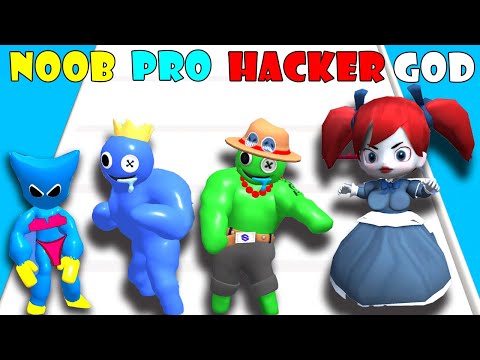 NOOB vs PRO vs HACKER vs GOD - Blue Monster Run 🐱