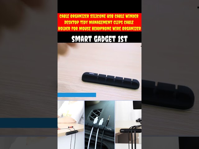 Vídeo relacionado con Clips Organizador de Cables de Silicona, Portacables de Silicona, Portacables Autoadhesivo con Forma de Animal, para Escritorio, Mesita de Noche, Cable de Carga, USB, Audio (Oso)