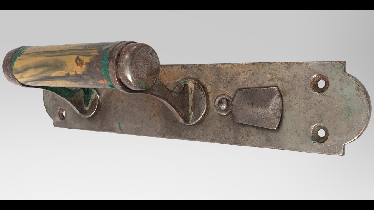 Stara bakelitowa klamka Model 3D