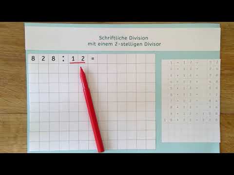 D.4: Schriftliche Division mit einem zweistelligen (2-stelligen) Divisor (Grundschule)