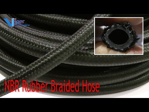 Nbr rubber (braided, black outer) fuel hose demonstration vi...