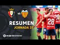 Resumen de CA Osasuna vs Valencia CF (3-1)