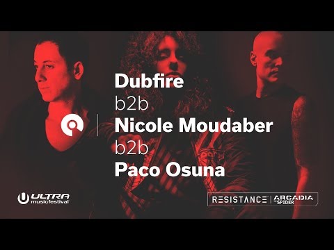 Dubfire b2b Nicole Moudaber b2b Paco Osuna @ Ultra 2018: Resistance Megastructure - Day 2 (BE-AT.TV)