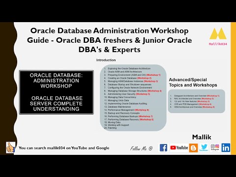 Learn Oracle Database Administration Workshop Guide Oracle DBA freshers ...