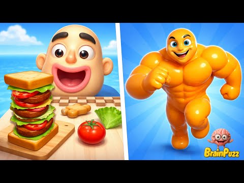 Sandwich Runner VS Tall Man Run - All Levels SpeedRun Gameplay NEW UPDATE iOS Android 