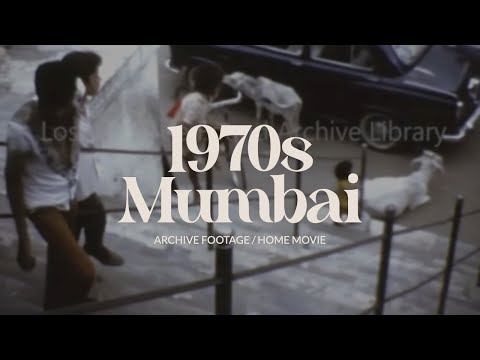 Archive footage of Mumbai in the 1970s, India home movie film