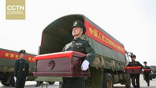 La República de Corea retorna a China los restos de 12 mártires de los Voluntarios del Pueblo Chino