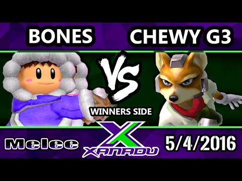 S@X 148 - Bones (Falco, Ice Climbers) Vs. ChewyG3 (Fox) SSBM Tournament - Smash Melee