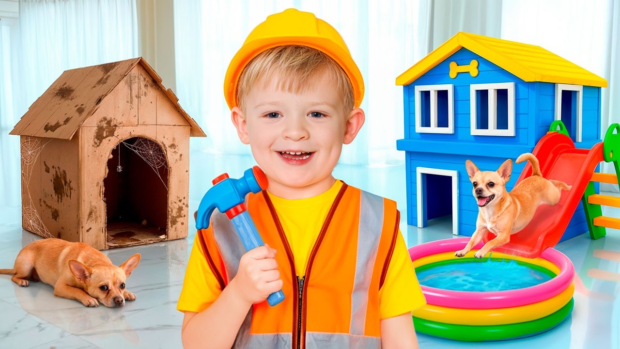 Kids Build the DREAM DOG HOUSE!