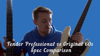 Video thumbnail for Fender Professional vs Original 60s Jazz Bass | Spec Comparison | Who Are These Basses For? by Tyler Spicer