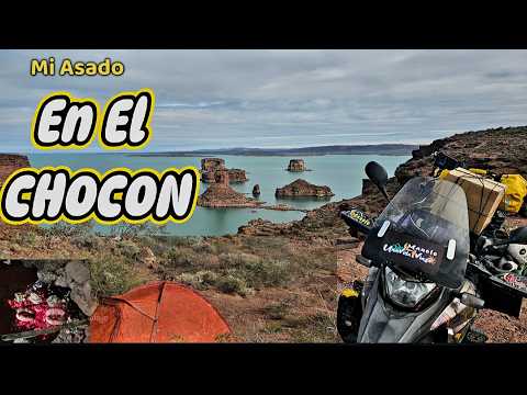EXTRAORDINARIO el Lago CHOCÓN. Acampamos y hicimos ASADO 