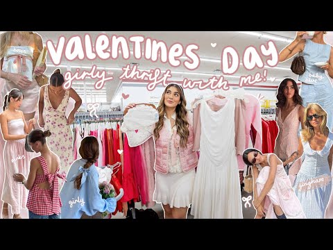 a VERY GIRLY thrift with me 🎀 *thrifting all things lace, ruffles, pinks and bows!*