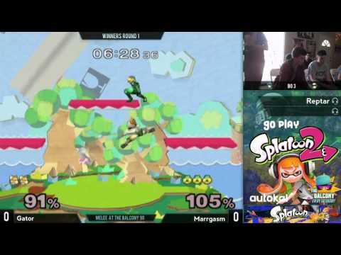 Melee @ the Balcony 90 - Winners R1 feat. Marrgasm (Sheik) vs. Gator (Fox)