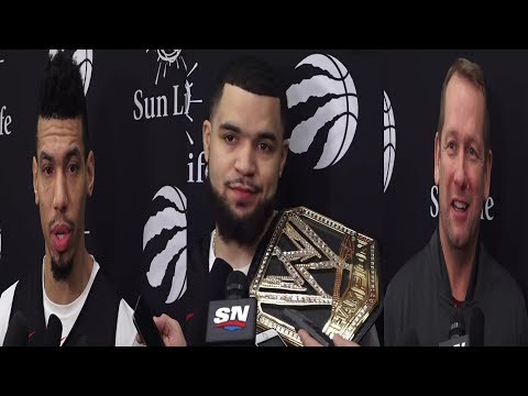 RAPTORS VS CAVALIERS PRACTICE | DANNY GREEN FRED VANVLEET & NURSE | NBA INTERVIEW | 12.20.2018