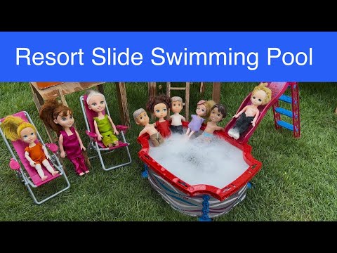 Barbie doll videos Tamil - Episode 17 | Resort Slide Swimming Pool #barbie #chintu#bunty