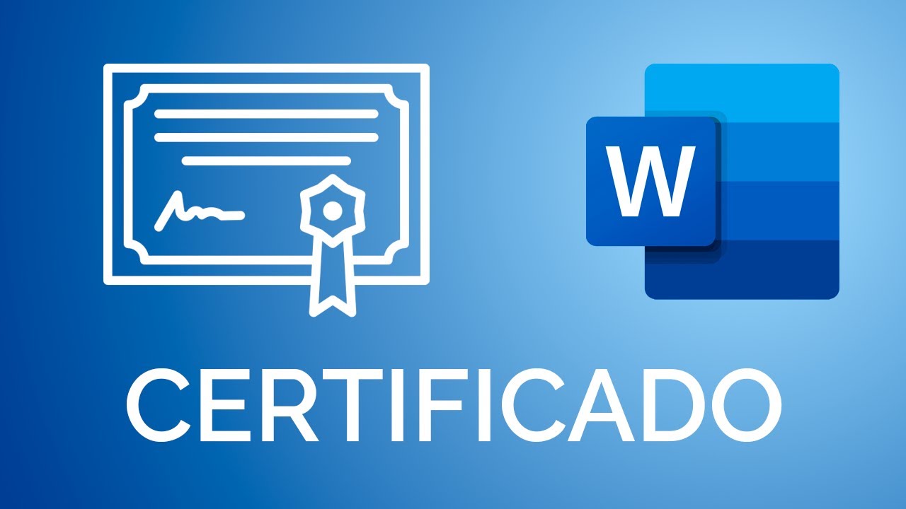 Cómo hacer un CERTIFICADO en Word