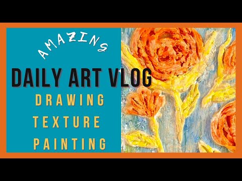 How to make Texture flowers on canvas/Acrylic colours
