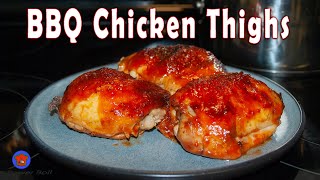 Oven BBQ Chicken Thighs - FALL OFF THE BONE