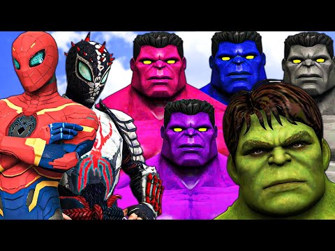 World War Hulk Army Vs Spiderman Team | Marvel Super Epic Battle