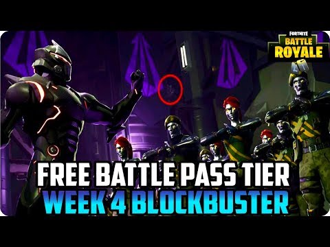 Season 4 Week 4 Free Battle Pass Tier: Fortnite Hidden Blockbuster Challenge