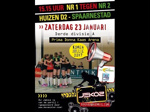 PDK Huizen D2 -VC Spaarnestad D2 3-1 derde divisie A 23-1-2016